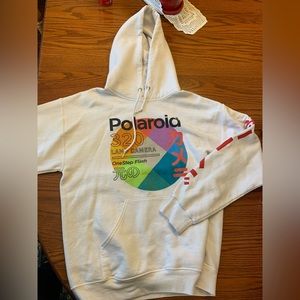 White Polaroid Hoodie M